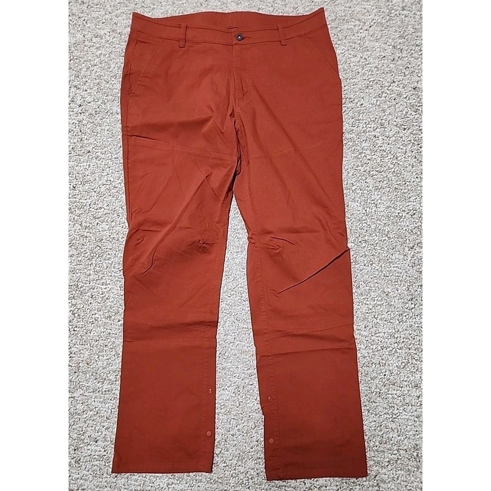 Mountain Hardwear Pants Mens 36x32‎ Rust Roll Up Leg Stretch Outdoor Hiking